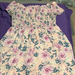 Charming Charlie Floral Hi-Lo Dress pink 3X floral